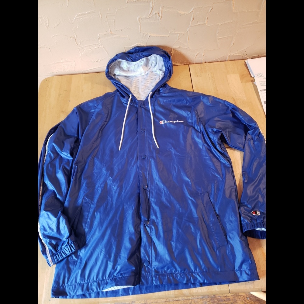 Mens Champion zip windbreaker size Large